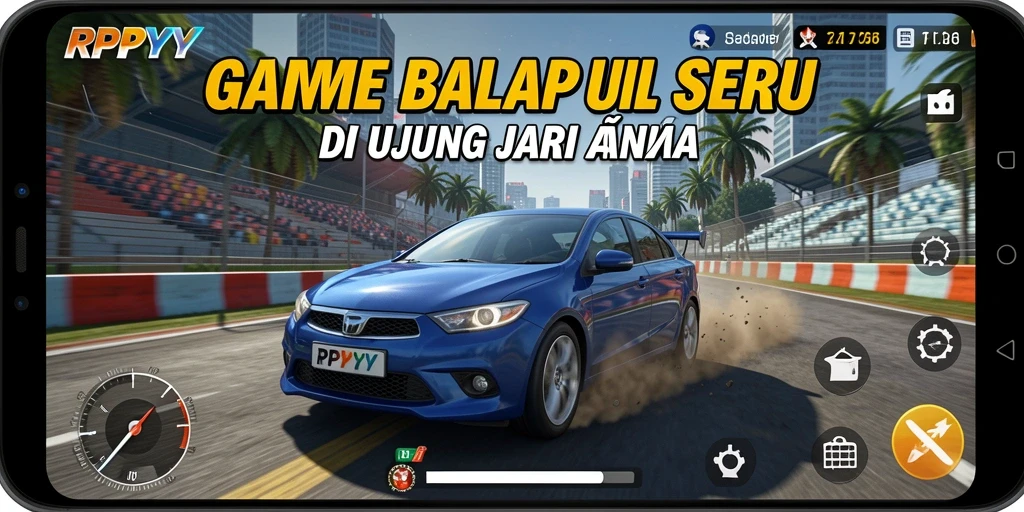 Tampilan antarmuka RPYYY yang modern dan intuitif saat balapan.